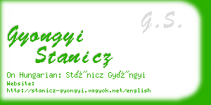 gyongyi stanicz business card